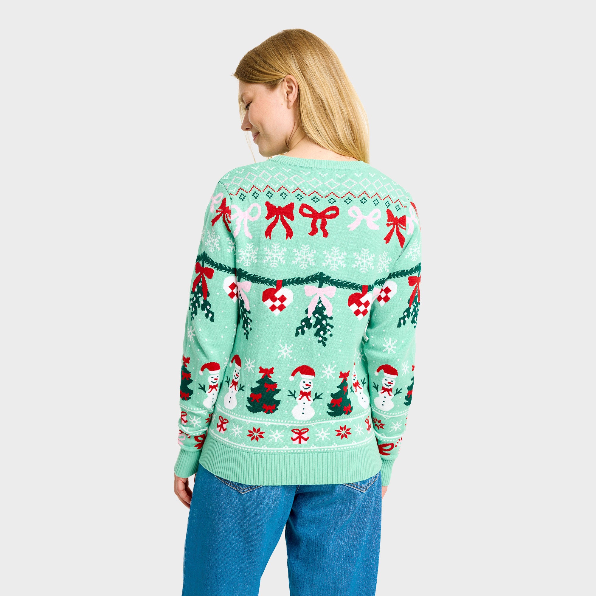 Den sløjfede julesweater - Dame.